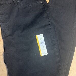 NWT Women's Petite Black Terra & Sky 14W Black High Rise Skinny Jeans
